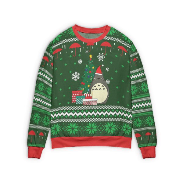 My Neighbor Totoro Green Ugly Christmas Sweater Ghibli Store ghibli.store