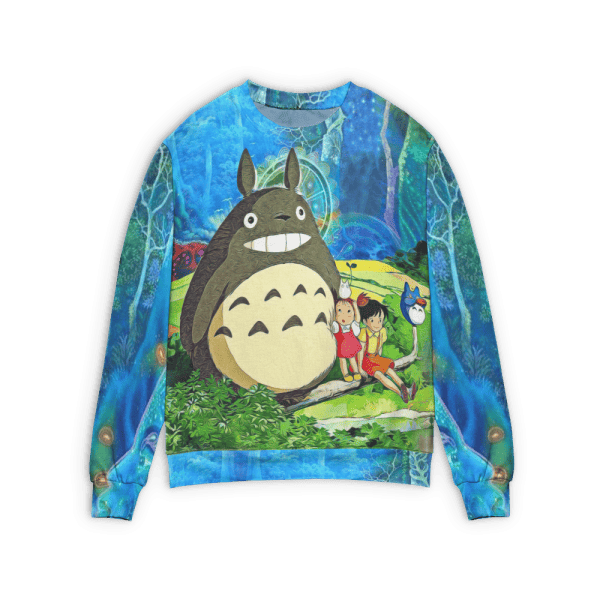Totoro and the Girls in Jungle 3D Sweater Ghibli Store ghibli.store