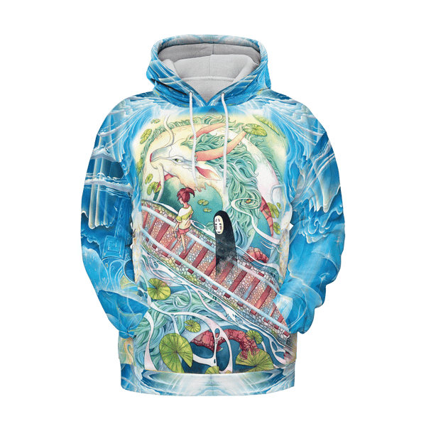 Totoro and the Girls in Jungle 3D Hoodie