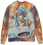 Nausicaa and The Valley of The Wind Canvas 3D Sweater Ghibli Store ghibli.store