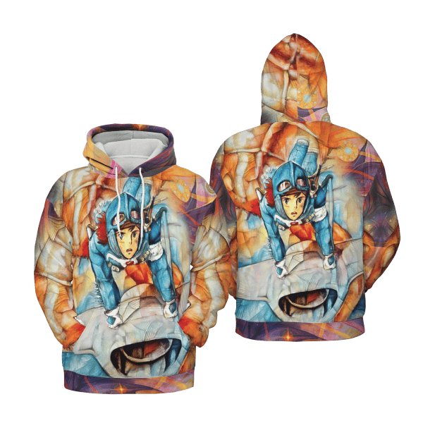 Nausicaa and The Valley of The Wind Canvas 3D Hoodie Ghibli Store ghibli.store