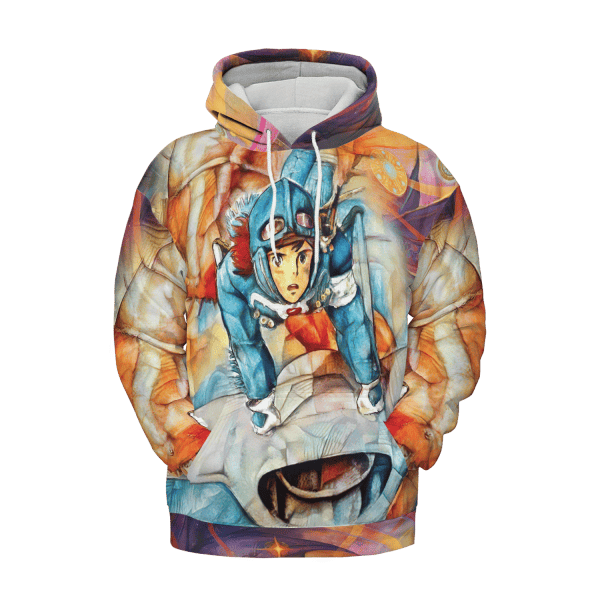 Nausicaa and The Valley of The Wind Canvas 3D Hoodie Ghibli Store ghibli.store