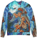 Princess Mononoke Canvas 3D Sweater Ghibli Store ghibli.store