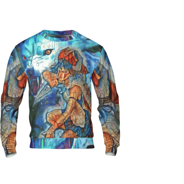 Ponyo on The Sea 3D Sweatshirt Ghibli Store ghibli.store