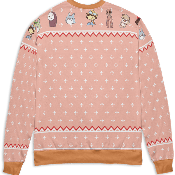 Ghibli Chibi Ugly Christmas Sweater Ghibli Store ghibli.store