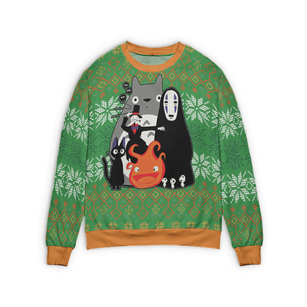 Ghibli Chibi Ugly Christmas Sweater Style 2