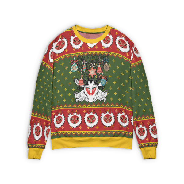 Princess Mononoke Shishigami Decoration Ugly Christmas Sweater Ghibli Store ghibli.store