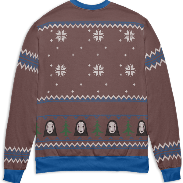 Spirited Away Characters Ugly Christmas Sweater Style 3