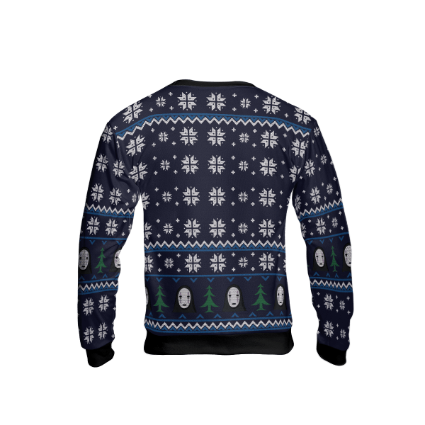 Spirited Away Characters Christmas Sweatshirt Style 4 Ghibli Store ghibli.store