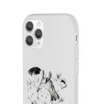 Totoro And The Girls Ink Painting iPhone Cases Ghibli Store ghibli.store
