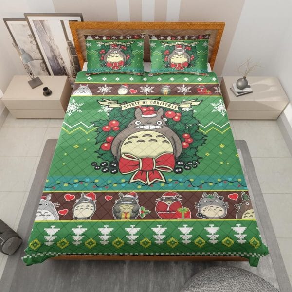 My Neighbor Totoro Green Christmas Bedding Ghibli Store ghibli.store