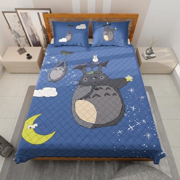 Umbrella Totoro Quilt Bedding Set Ghibli Store ghibli.store