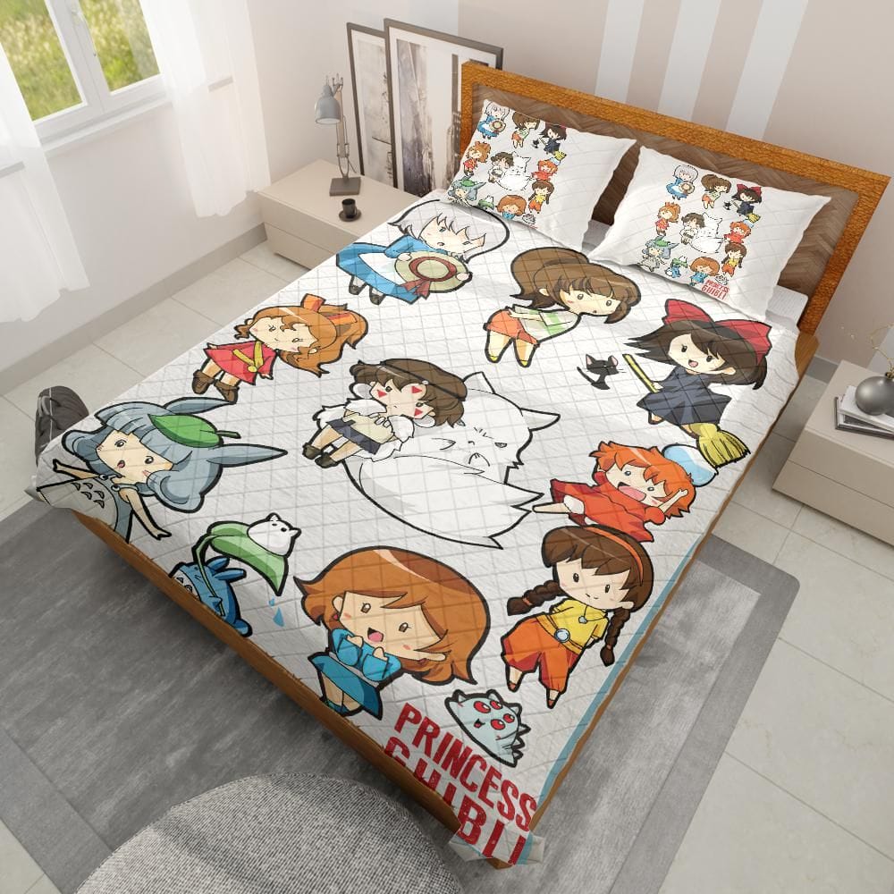 Ghibli Princess Quilt Bedding Set