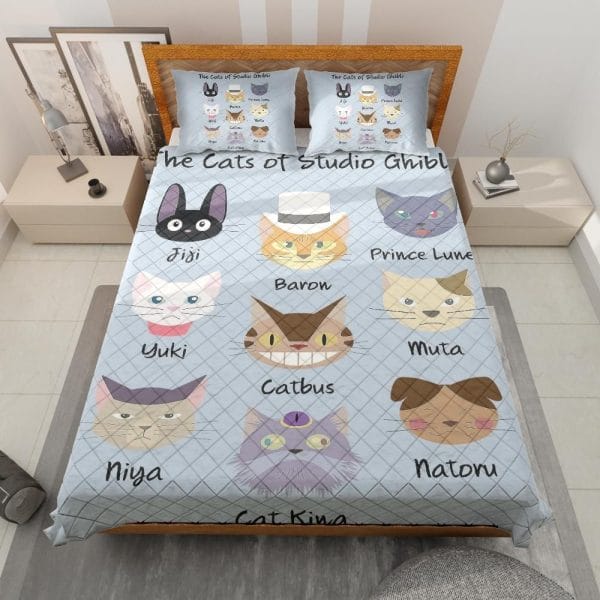 Totoro Family Quilt Bedding Set Ghibli Store ghibli.store