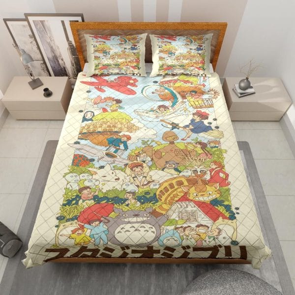 Studio Ghibli Compilation Quilt Bedding Set Ghibli Store ghibli.store