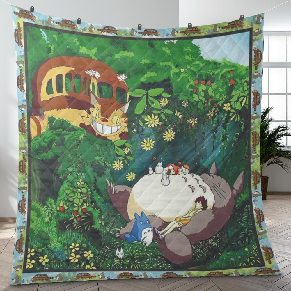My Neighbor Totoro in the Forest Quilt Blanket