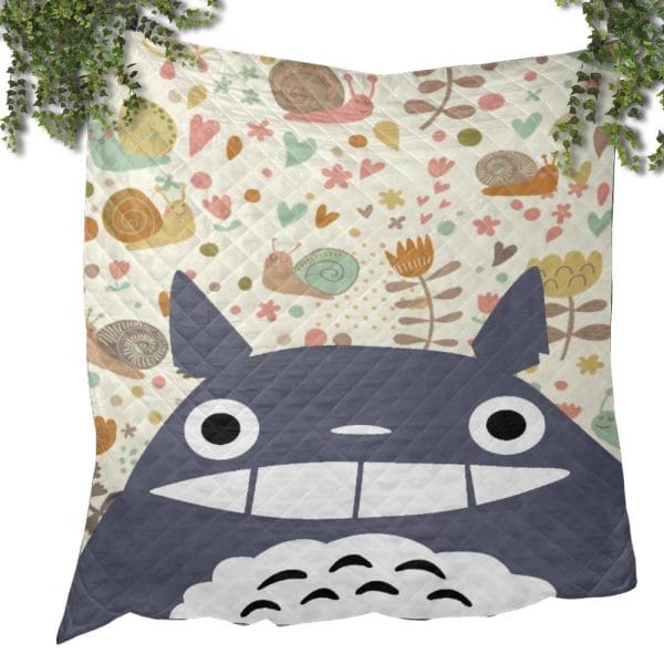 My Neighbor Totoro Blue Christmas Quilt Blanket Ghibli Store ghibli.store