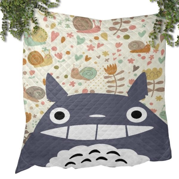 Smiling Totoro Quilt Blanket Ghibli Store ghibli.store