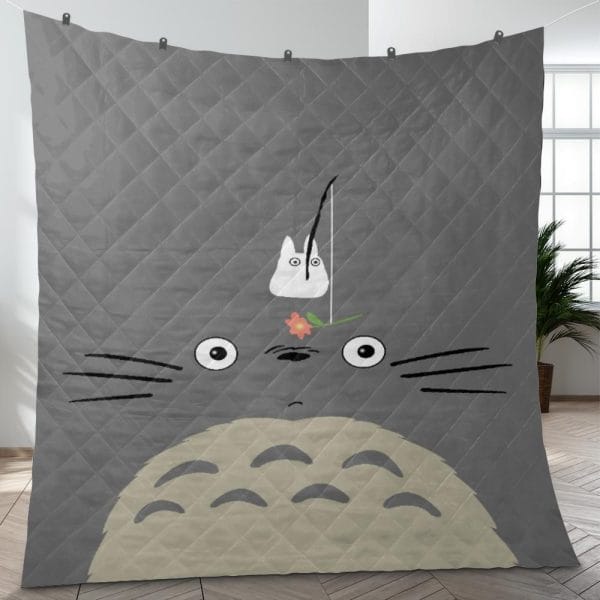 Gray Totoro Quilt Blanket Ghibli Store ghibli.store
