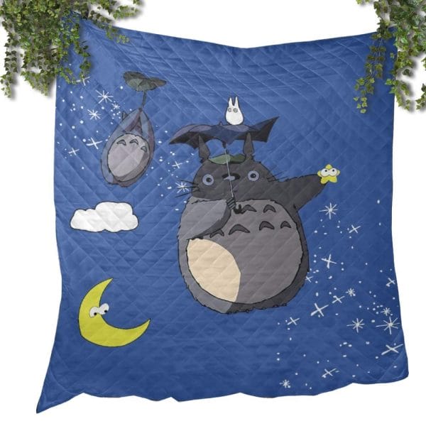 Umbrella Totoro Colorful Quilt Blanket Ghibli Store ghibli.store