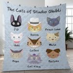 The Cat of Studio Ghibli Quilt Blanket