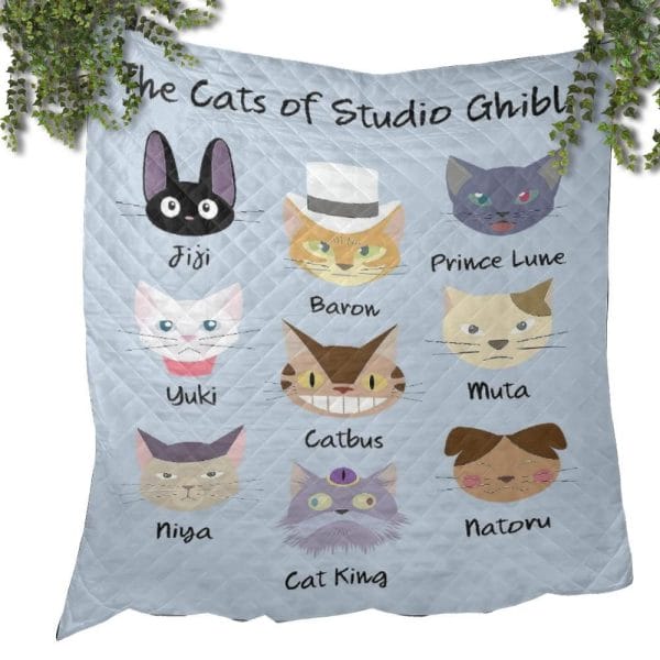 The Cat of Studio Ghibli Quilt Blanket Ghibli Store ghibli.store