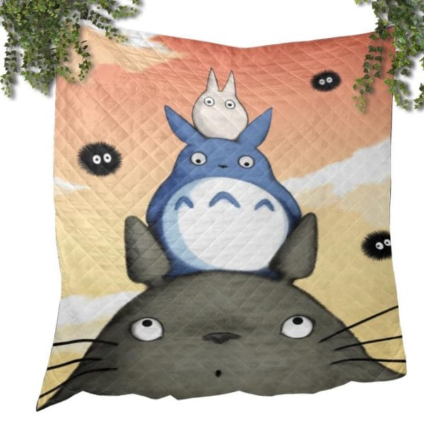 The Cat of Studio Ghibli Quilt Blanket