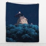 Totoro Flute Night Quilt Blanket