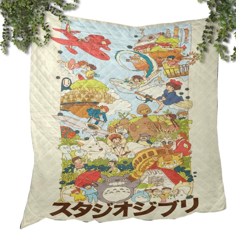 Studio Ghibli Compilation Quilt Blanket