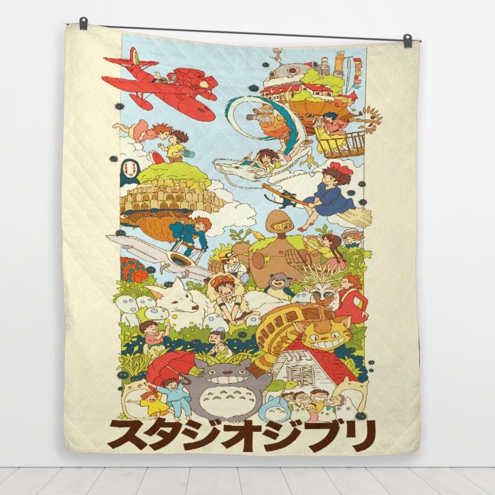 Studio Ghibli Compilation Quilt Blanket