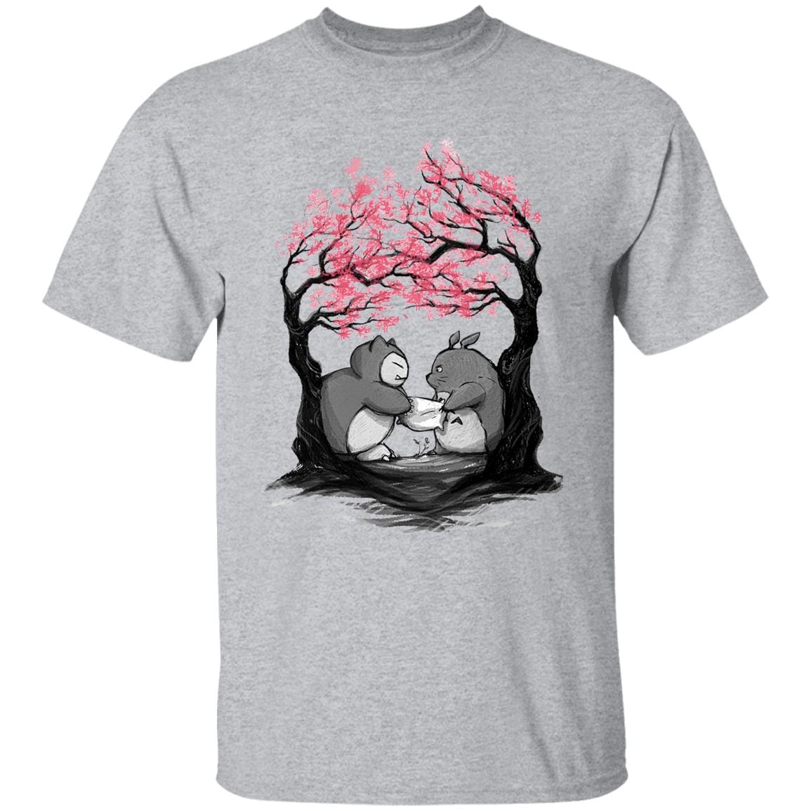 Totoro vs Snorlax Pillow fight T Shirt - Ghibli Store