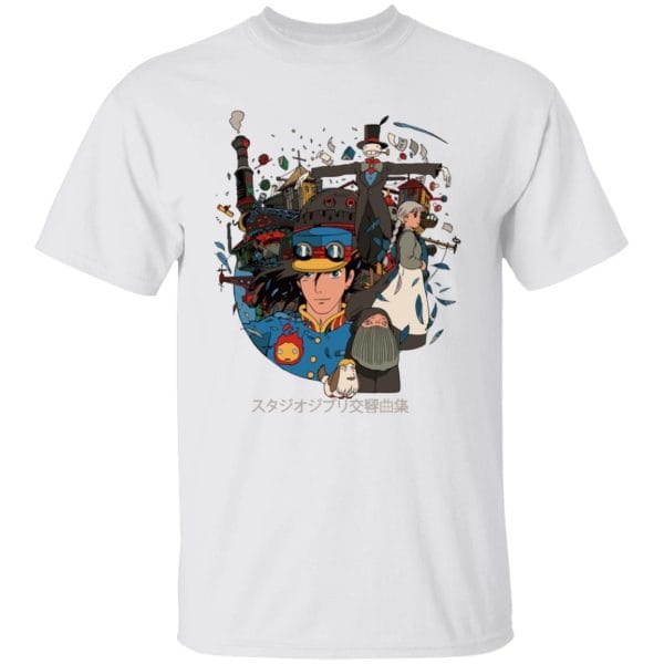 Howl’s Moving Castle Characters Compilation T Shirt Ghibli Store ghibli.store