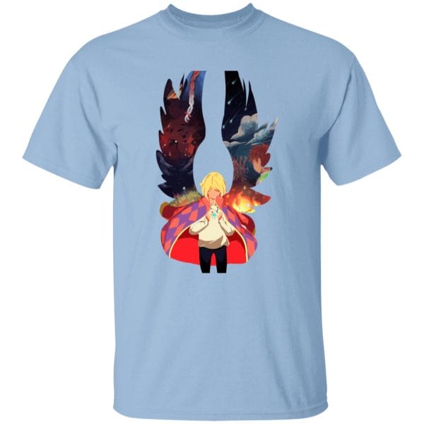 Howl and Colorful Wings T Shirt Ghibli Store ghibli.store