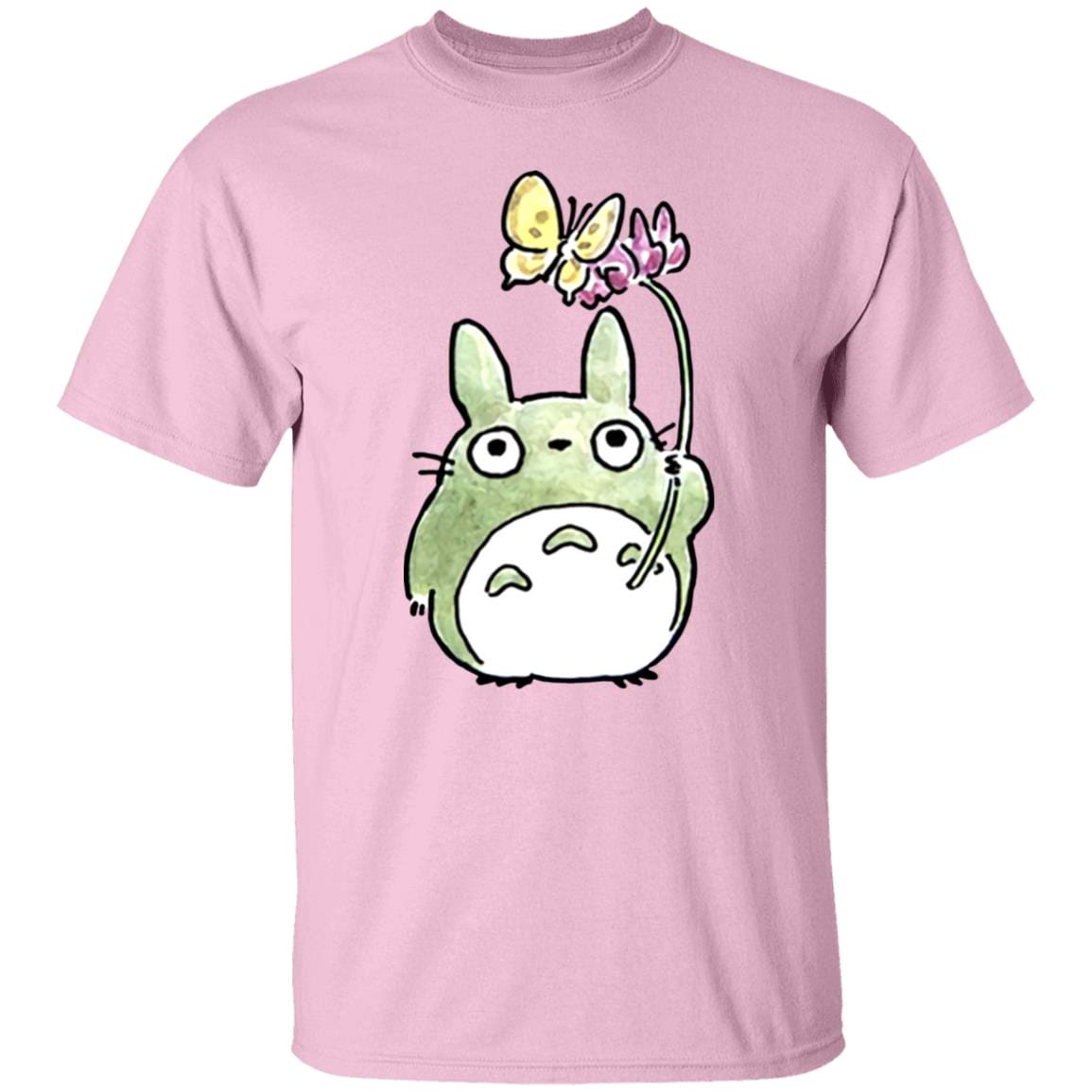 Totoro with Butterfly Cute Drawing T Shirt Ghibli Store ghibli.store