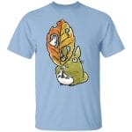 Totoro and the Big Leaf Cute Drawing T Shirt
