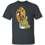Totoro and the Big Leaf Cute Drawing T Shirt