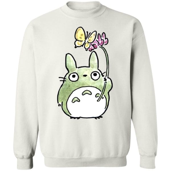 Totoro with Butterfly Cute Drawing Sweatshirt Ghibli Store ghibli.store