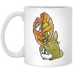 Totoro and the Big Leaf Cute Drawing Mug 11Oz