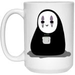 Cute No Face Kaonashi Drinking Hot Tea Mug 15Oz