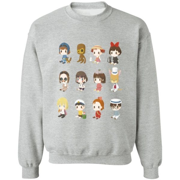 Ghibli Characters Cute Collection Sweatshirt Ghibli Store ghibli.store
