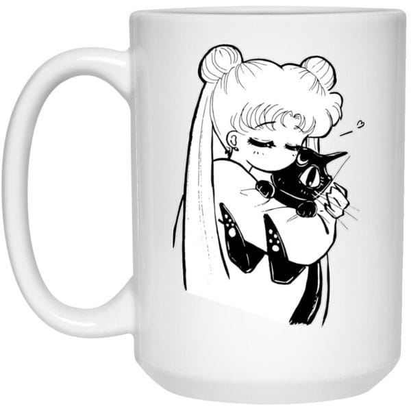 Sailor Moon – Usagi hugging Luna Mug Ghibli Store ghibli.store