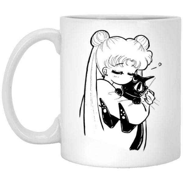 Sailor Moon – Usagi hugging Luna Mug Ghibli Store ghibli.store