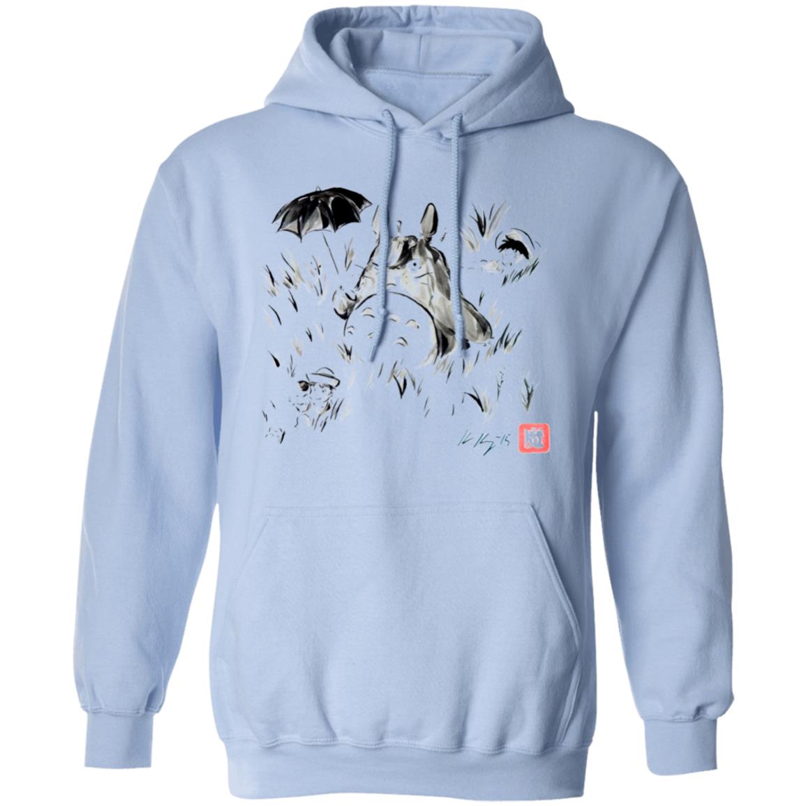 Totoro And The Girls Ink Painting Hoodie