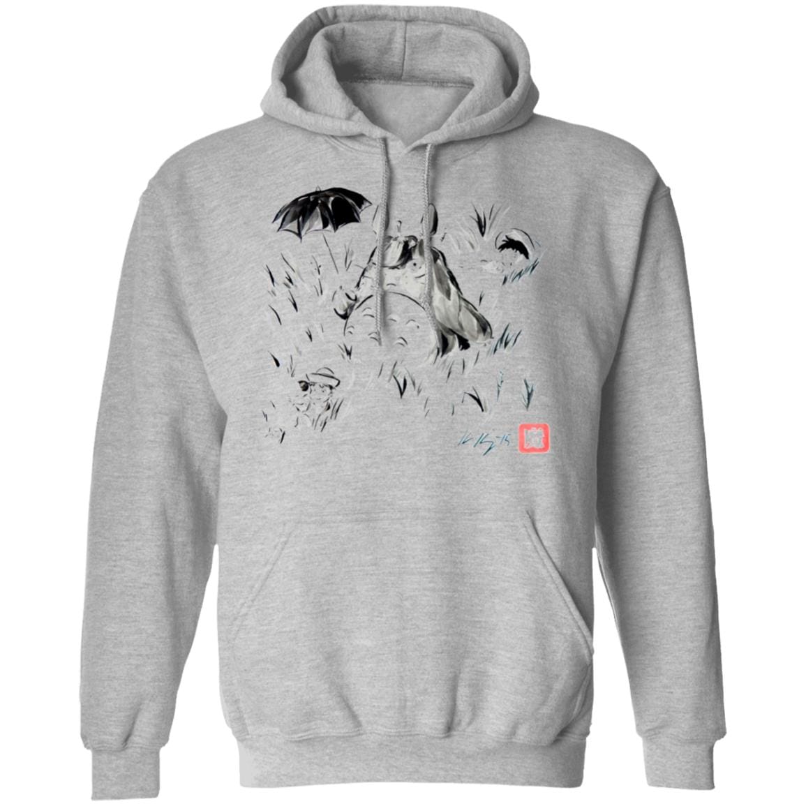Totoro And The Girls Ink Painting Hoodie
