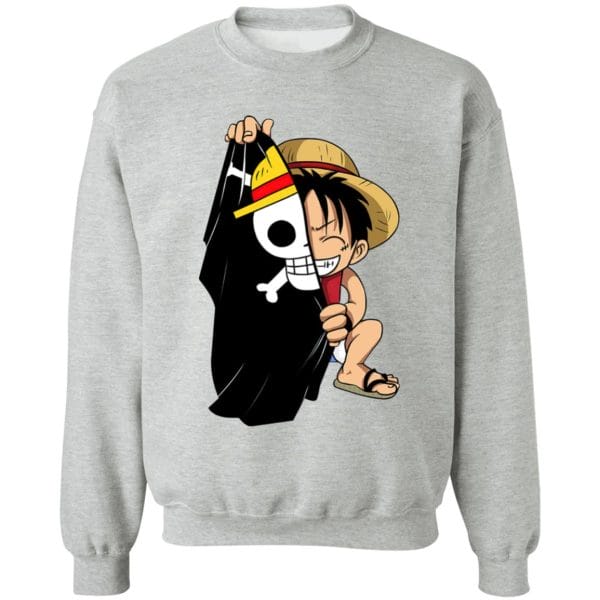 Monkey D. Luffy and One Piece Flag Sweatshirt Ghibli Store ghibli.store