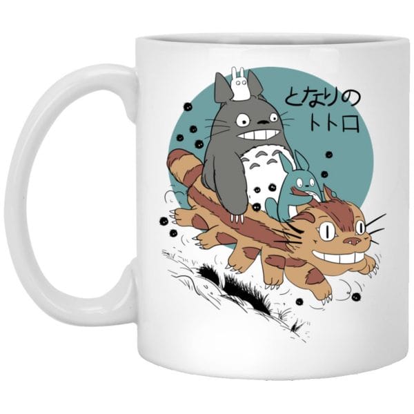 Totoro Riding Catbus Mug