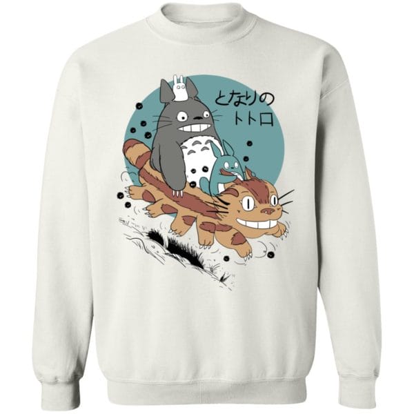 Totoro Riding Catbus Sweatshirt Ghibli Store ghibli.store