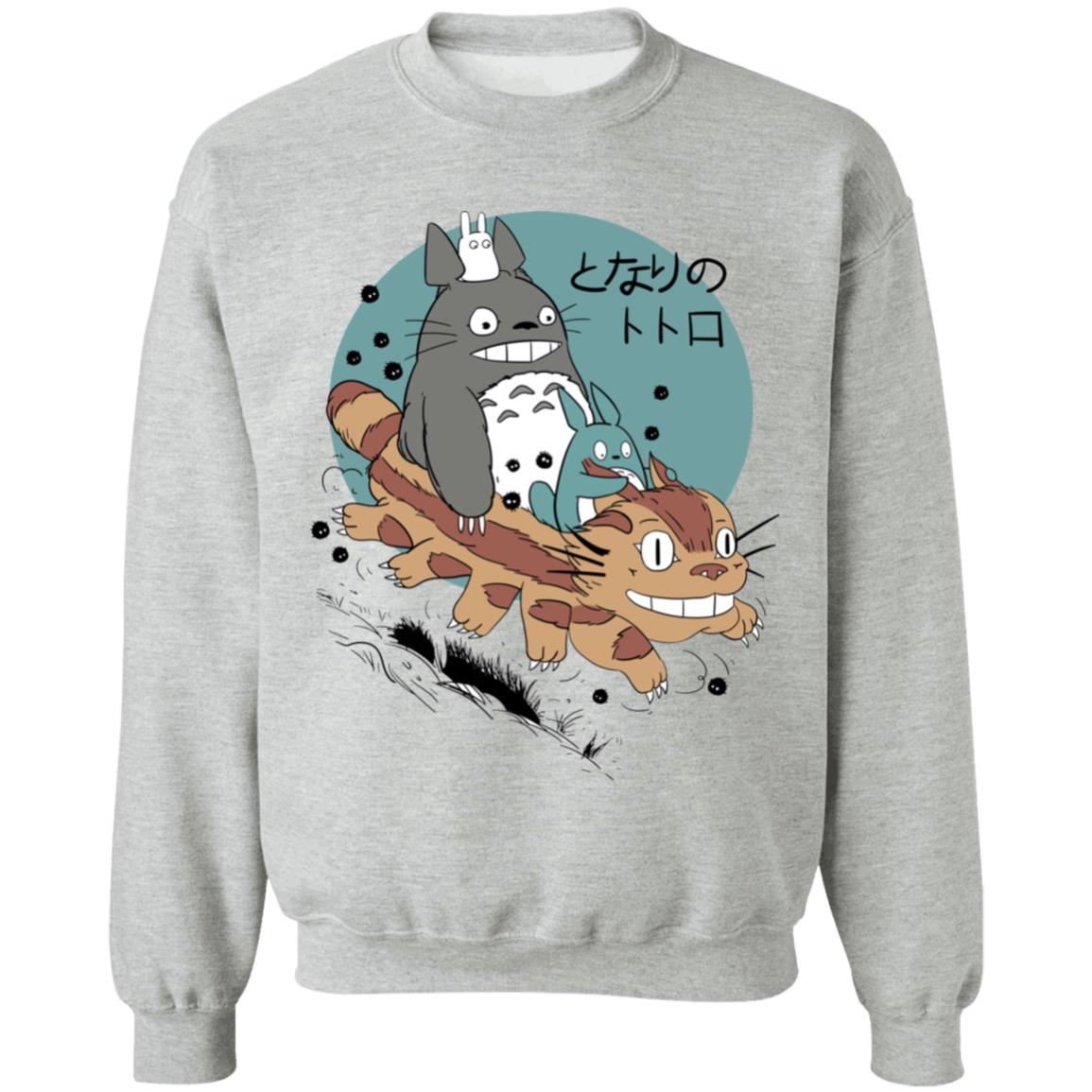 Totoro Riding Catbus Sweatshirt - Ghibli Store