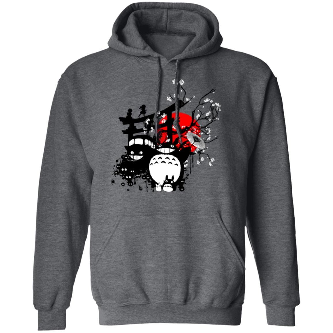Totoro and Friends by the Red Moon Hoodie