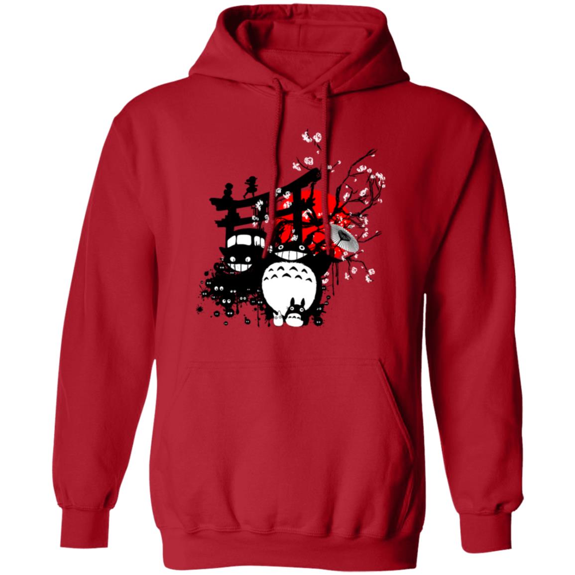 Totoro and Friends by the Red Moon Hoodie